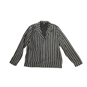 Jackson Moto Denim Jacket Black with white stripes size XL